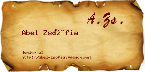 Abel Zsófia névjegykártya