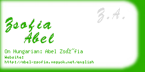 zsofia abel business card